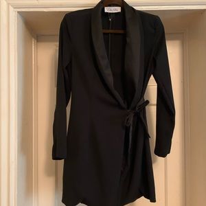 Black tuxedo cocktail dress